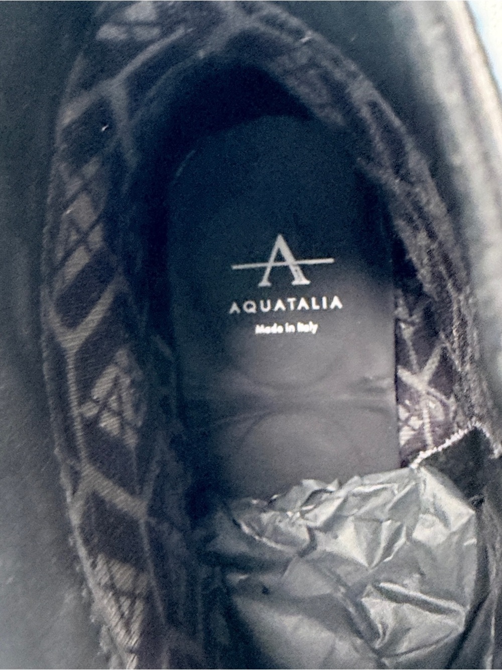 Aquatalia Waterproof Black Leather Pointed Toe Ankle Booties size 7.5 sleek - Picture 6 of 15